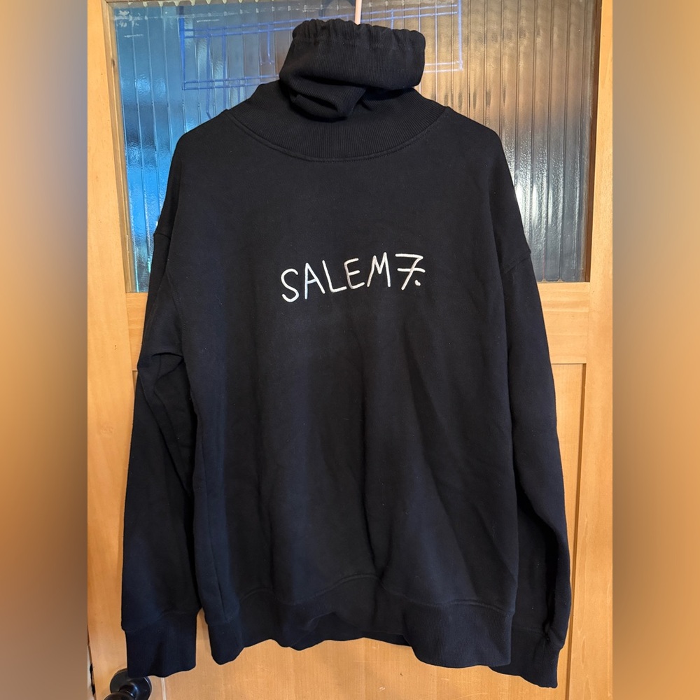 Salem7 Hoodie Ski Mask Pullover Sweater Mens Size L Embroidered Black Zumiez